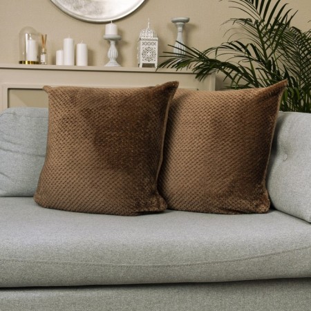 Pillowcases "Jacquard", size 50x50 cm, 2 pcs, brown color