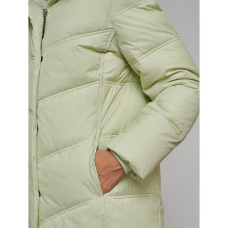 Coat insulated winter female, size 48, color light green-12