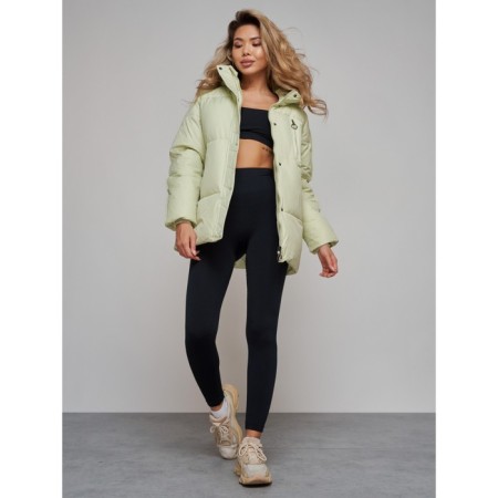 Winter jacket female, size 50, light green color-15