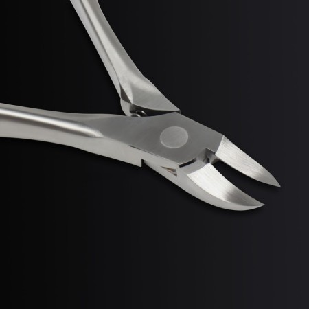 Pedicure nippers "Premium", hidden spring, curved handle, 12.5 cm, blade length - 17 mm, silver color-9
