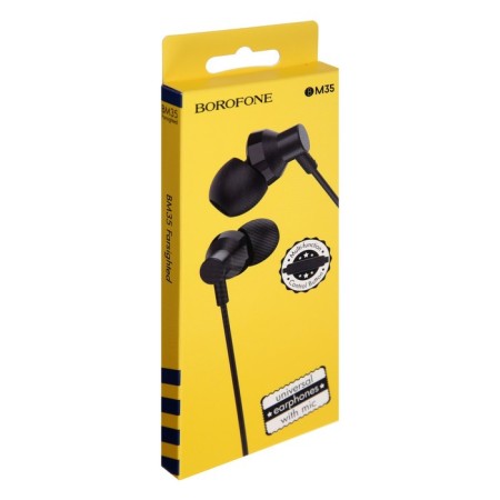 Headphones Borofone BM35 Farsighted, vacuum, microphone, jack 3.5 mm, cable 1.2 m, black-3