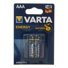 Батарейка алкалиновая Varta Energy, AAA, LR03-2BL, 1.5В, блистер, 2 шт.