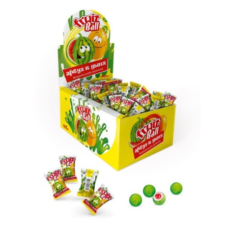 Fruit Ball chewing gum with watermelon, 4 g