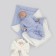 Kinderlitto “New First Wardrobe” discharge kit, 4 items, height 50-56 cm, dairy color, heavenly blue