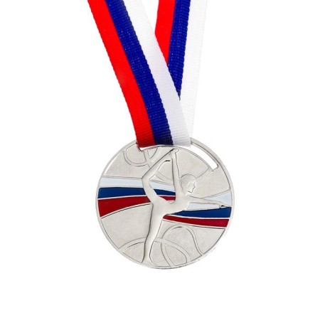 Thematic medal "Gymnastics", silver, d = 5 cm-2