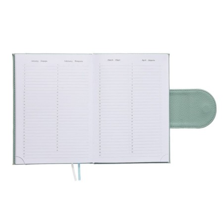Leduced A5 Diary, 160 sheets, Devente.Contea, firm cover of artificial leather with foam rubber, block 70 g/m2, turquoise-11