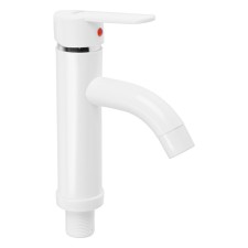 Zein Z3651 sink mixer, single-leaf, pour height 8 cm, ABS plastic, white