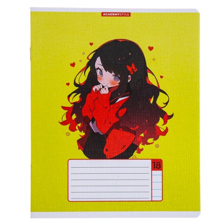 Notebook 18 sheets in the ANime Chibi line, paper cover, texture, mix-3