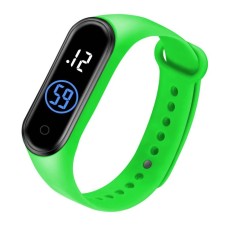 Watches electronic watches, silicone strap, green