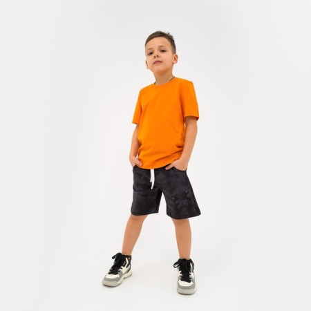 Costume for a boy (T-shirt, shorts) KAFTAN "Trendy" Size 32 (110-116), Orange color-2