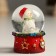 Souvenir Polystone Water Ball "Snowman in the Red Coll" 4.5x4.5x6.5 cm