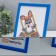 Photo frame plastic 15x21 cm blue (108)