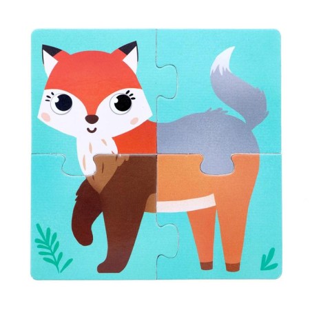 Puzzles 4 in 1 "Who lives in the forest?"-4