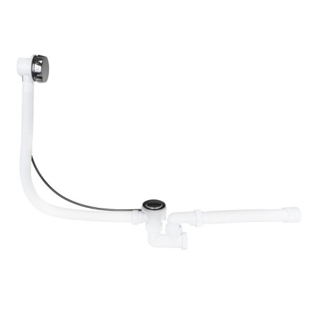 A siphon for a viant bath "Profi", adjustable, with a semi -automatic drain, a lattice d = 70 mm
