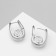 Earrings Metal "Chord" Lira, wave, color silver