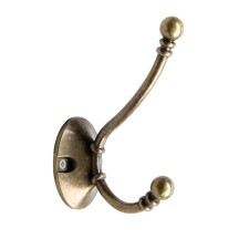 Furniture tundra hook TKD020, two -rod, bronze, 50 pcs