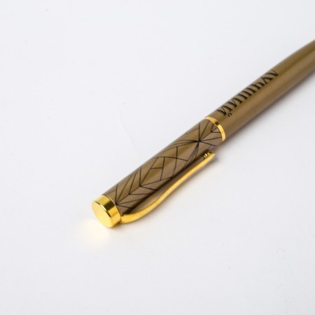 Gift handle "Best teacher", metal, blue paste, 1.0 mm-2