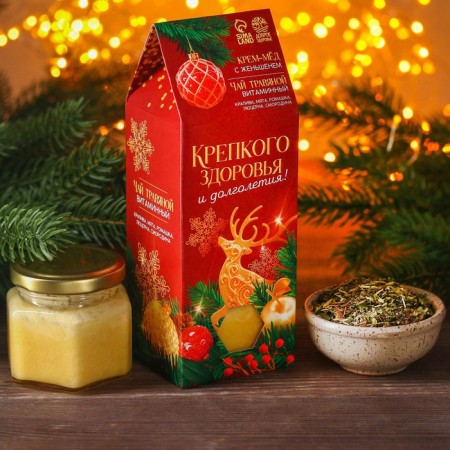 Set of "good health": herbal tea 20 g and cream-meda 120 g.-1