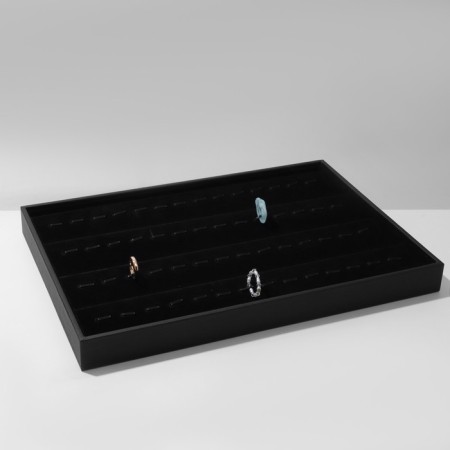 Stand for rings with hooks 56 seats, 35 × 24 × 3 cm, black color-2
