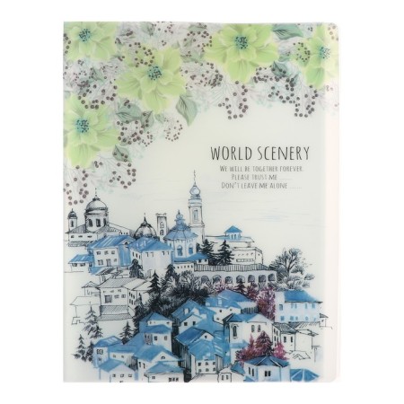 A4 folder, with 60 transparent files "City", mix-4