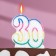 Candle for the cake "Jubilee giant", number "30", tone rim, 7.5 cm