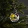 Christmas ball "Snow needles", d = 6 cm, 1 LED, LR44x3 (in the set), glow warm white