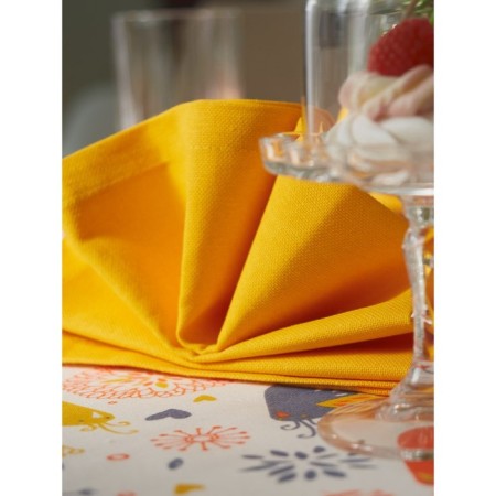 Serving napkin Orange, size 40x40 cm, orange color-3