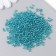 Beads "Astra" 11/0, 20 g (121a turquoise/transparent, glossy)