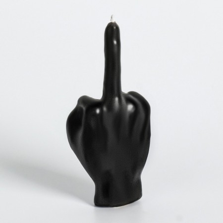 Figure candle "Hand-Facing Hand", 10x4 cm, black-4