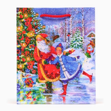Gift package "Santa Claus and Snow Maiden", 18 x 22.3 x 10 cm-1