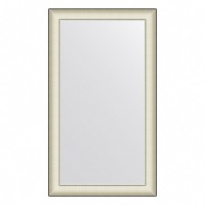 EvoForm mirror in the baguette frame, 78 mm, 68x118 cm, color white leather with chromium
