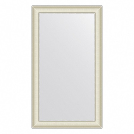 EvoForm mirror in the baguette frame, 78 mm, 68x118 cm, color white leather with chromium
