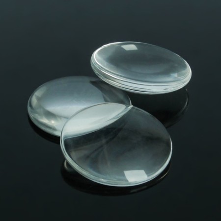 Coboson glass, circle 25 mm (set 3 pcs.), The color is transparent-1