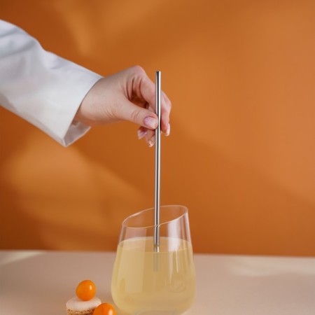 Набор металлических трубочек Straws, 6 шт, 21 см, сталь 304-3