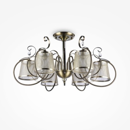 Freya FR20-PL-06-BZ Simone, 800x800x409 mm ceiling lamp, E14, 6x40W, bronze color