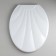 Toilet seat with a shell lid, white color