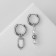 Earrings with the removable element "Transformer" beads of pearls, white color in silver