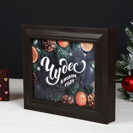 Ключница "Чудес в Новом году" венге 26,5х31,5х4,5 см-1