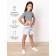 TOP for a girl with short sleeves on Generation ties, height 146 cm, color gray color