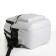 Youth backpack, 2 lightning departments, external pocket, with USB, gray color.