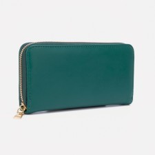 Women's wallet with lightning, green color