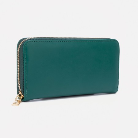 Women's wallet with lightning, green color
