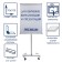 Flipchart mobile magnetic marker 70x100 cm, Calligrata Premium, in an enhanced aluminum profile, on rollers
