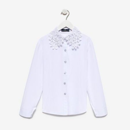 School blouse for girls, white color, height 164 cm-6