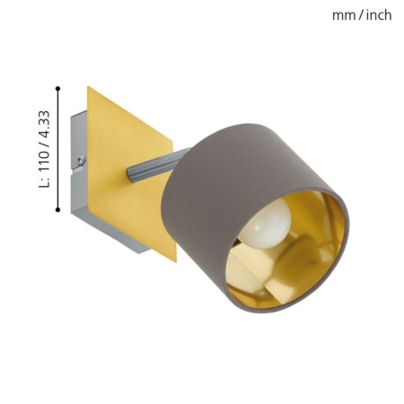 Lamp Valbiano 10W E14 Brass, Nickel-2