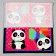 Paper napkins "Panda with balls", in a set of 20 pcs.