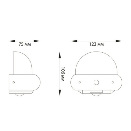 Calle lamp, 2x7W LED, 4000K, 595LM, IP54, gray color gray-1
