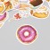 Stickers for creativity "Sweets" embossing gold set 48 pcs 9x7x0.8 cm