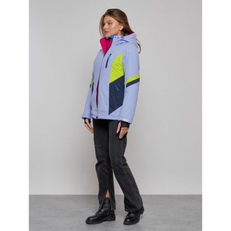 Ski jacket women's winter, size 42, purple color-11