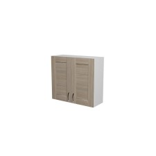 Cabinet hinged lira 800x300x720 2 doors white/quado shimo light